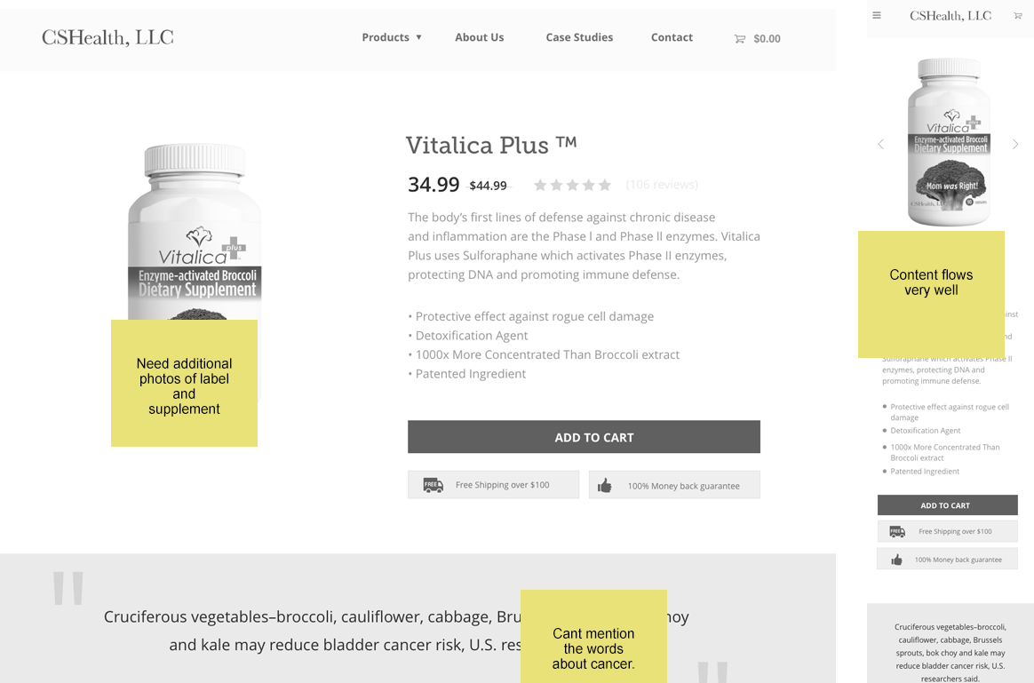 CS Health PDP Wireframe - Notes - Small